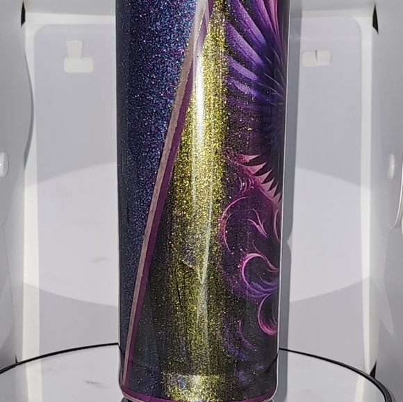 HANDMADE ONE OF A KIND "RISE OF THE PHOENIX"  TUMBLER!! 💜 💜💜 - Picture 4 of 7